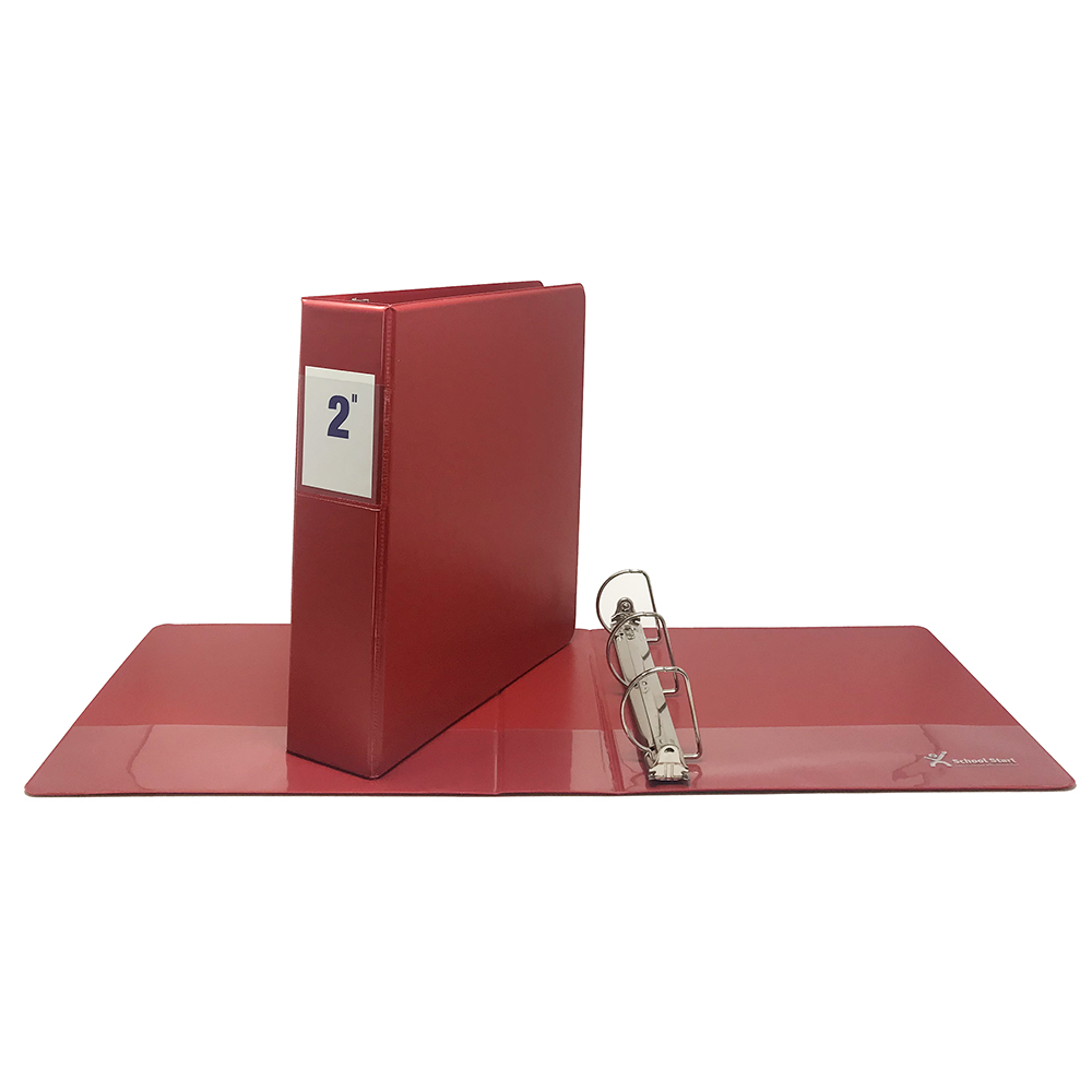 School Start D-Ring Binder (2", Red)